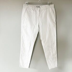 Gap linen flax cotton‎ broken in straight optic white pants